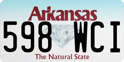 AR license plate 598WCI