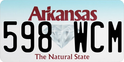 AR license plate 598WCM