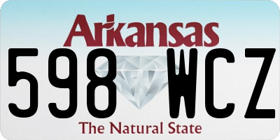 AR license plate 598WCZ