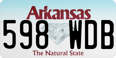 AR license plate 598WDB