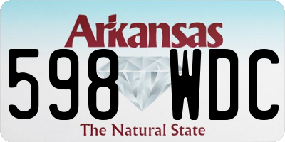 AR license plate 598WDC