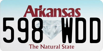 AR license plate 598WDD