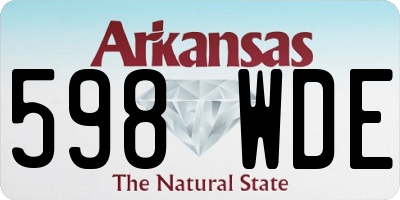 AR license plate 598WDE