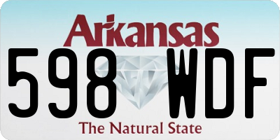 AR license plate 598WDF