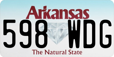 AR license plate 598WDG