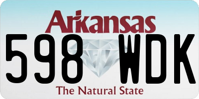AR license plate 598WDK