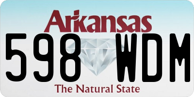 AR license plate 598WDM