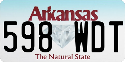 AR license plate 598WDT