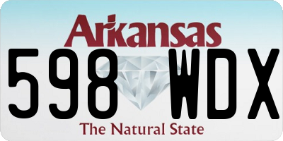 AR license plate 598WDX