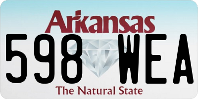 AR license plate 598WEA