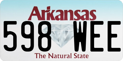 AR license plate 598WEE