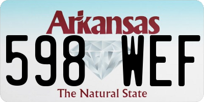 AR license plate 598WEF
