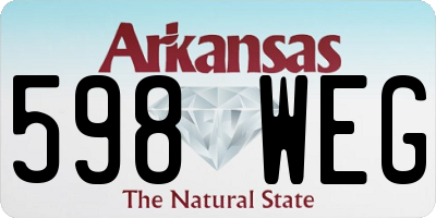 AR license plate 598WEG