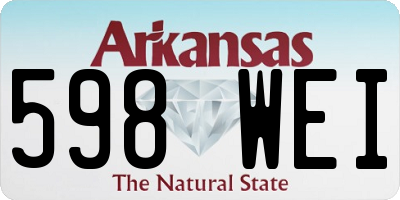 AR license plate 598WEI