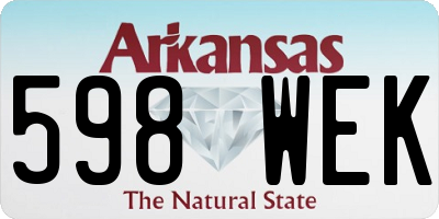 AR license plate 598WEK