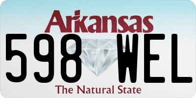 AR license plate 598WEL
