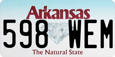 AR license plate 598WEM