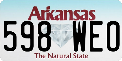 AR license plate 598WEO