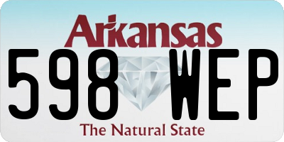 AR license plate 598WEP