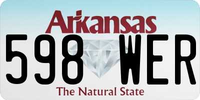 AR license plate 598WER