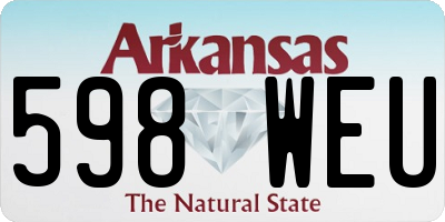 AR license plate 598WEU