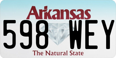 AR license plate 598WEY