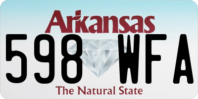 AR license plate 598WFA