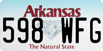 AR license plate 598WFG