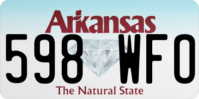 AR license plate 598WFO