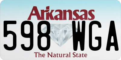 AR license plate 598WGA