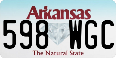 AR license plate 598WGC