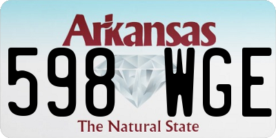 AR license plate 598WGE
