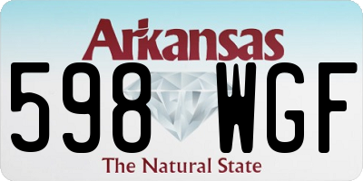 AR license plate 598WGF