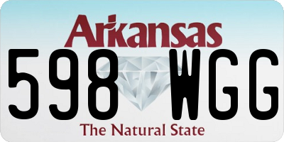 AR license plate 598WGG
