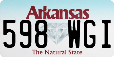 AR license plate 598WGI