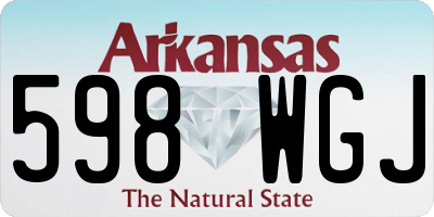 AR license plate 598WGJ
