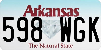 AR license plate 598WGK