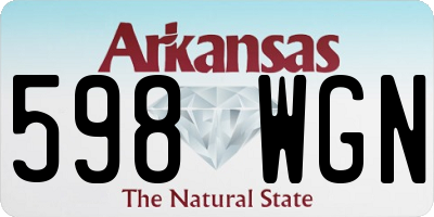 AR license plate 598WGN