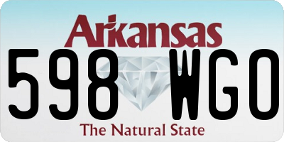 AR license plate 598WGO