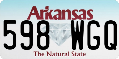 AR license plate 598WGQ