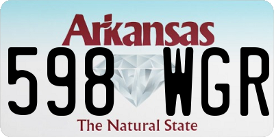AR license plate 598WGR