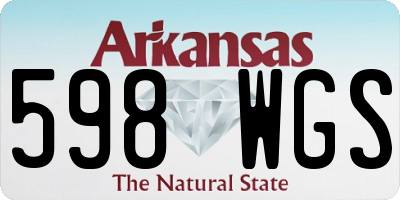 AR license plate 598WGS