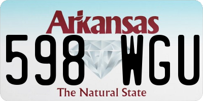 AR license plate 598WGU