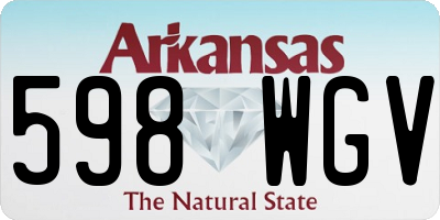 AR license plate 598WGV