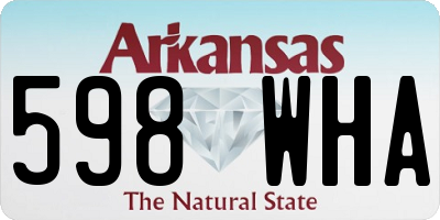 AR license plate 598WHA