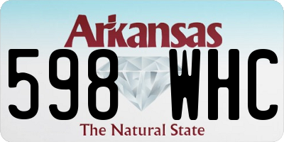 AR license plate 598WHC