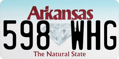 AR license plate 598WHG
