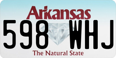 AR license plate 598WHJ