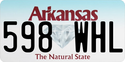 AR license plate 598WHL