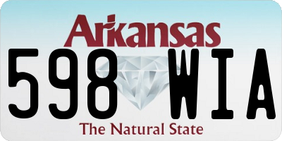 AR license plate 598WIA